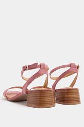 LTS Blush Pink Strap Block Heel In Standard Fit | Long Tall Sally 4
