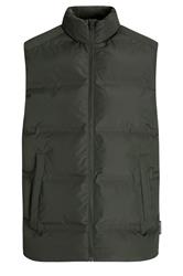 JACK & JONES Big & Tall Rosin Green Collared Puffer Bodywarmer | BadRhino 2