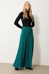LTS Tall Women's Teal Green Godet Maxi Skirt | Long Tall Sally 1