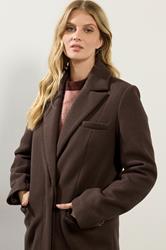 LTS Tall Chocolate Brown Longline Maxi Coat | Long Tall Sally 5