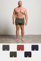 BadRhino 5 PACK Navy Blue/Grey/Green/Burnt Red/Black Boxers | BadRhino 1