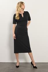 LTS Tall Black Keyhole Midi Dress | Long Tall Sally 2