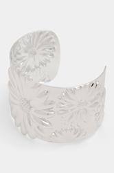 Silver Tone Daisy Cuff Bracelet | Yours Clothing 3