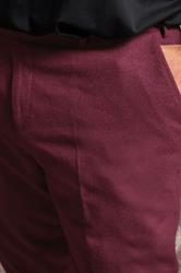 BadRhino Tailoring Big & Tall Burgundy Red Tweed Suit Trouers | BadRhino 4