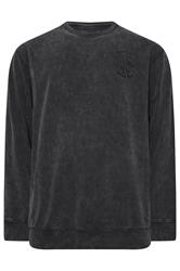 KAM Big & Tall Black Tie Dye Sweatshirt | BadRhino 1