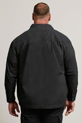 BadRhino Big & Tall Black Cotton Zip Through Jacket | BadRhino 4