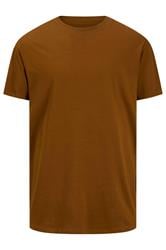 JACK & JONES Big & Tall Monks Robe Brown Basic T-Shirt | BadRhino 1