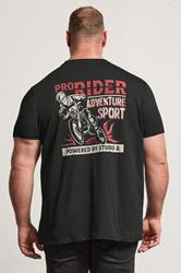 STUDIO A Big & Tall Grey Pro Rider Graphic T-Shirt | BadRhino 3