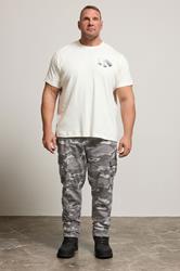 BadRhino Big & Tall Grey Camo Print Cargo Trousers | BadRhino 3
