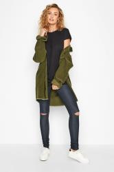 LTS Navy Blue Ripped Knee Jersey Jeggings | Long Tall Sally 2