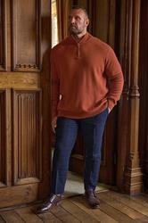 BadRhino Tailoring Big & Tall Navy Blue & Rust Orange Tweed Trousers | BadRhino 10