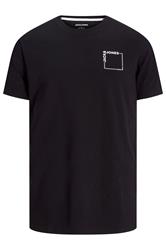 JACK & JONES Big & Tall Black 'Verner' T-Shirt | BadRhino 2