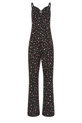 LTS Tall Black Ditsy Floral & Berry Cotton Pyjama Set