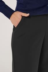 LTS Tall Black Elasticated Wide Leg Trousers | Long Tall Sally  4