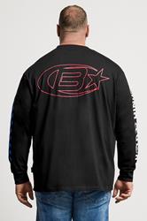 BadRhino Big & Tall Black Long Sleeve Racing Graphic T-shirt | BadRhino 2