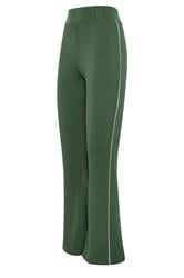 LTS Tall Olive Green Side Stripe Cotton Flared Leggings