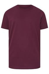 BadRhino Big & Tall Burgundy Red Ottoman Textured T-Shirt | BadRhino 5