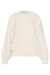 LTS Tall Ivory White Knitted Textured Button Cardigan | Long Tall Sally 6