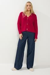 LTS Tall Women's Red V-Neck Cardigan | Long Tall Sally 2