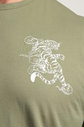BadRhino Big & Tall Basil Green Tiger Graphic Vest Top | BadRhino 4