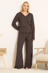 LTS Tall Women's Chocolate Brown Chenille Cardigan | Long Tall Sally 3