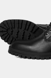 JACK & JONES Big & Tall Black Faux Leather Boots | BadRhino 5