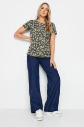 LTS Tall Womens Black Abstract Animal Print Cotton T-Shirt | Long Tall Sally 2