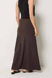 LTS Tall Women's Chocolate Brown Flare Seam Maxi Skirt | Long Tall Sally 2