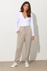 LTS Tall Stone Brown Cuffed Drawstring Joggers | Long Tall Sally 2