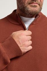 BadRhino Big & Tall Henna Red Milano Quarter Zip Jumper | BadRhino 4