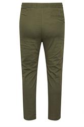 BadRhino Big & Tall Olive Green Elasticated Waist Chinos | BadRhino 7