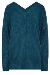 LTS Tall Dark Blue V-Neck Jumper | Long Tall Sally 5