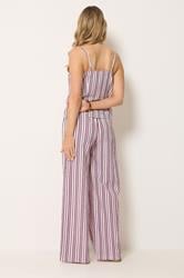 LTS Tall Women's Set Red Stripe Button Waistcoat & Wide Leg Trousers | Long Tall Sally 2