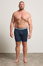 JACK & JONES Big & Tall 3 Pack White/Grey/Navy Blue Boxers | BadRhino 2