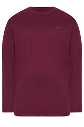 BadRhino Big & Tall Wine Red Extra Long Long Sleeve T-Shirt