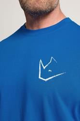 IronRhino Big & Tall Cobalt Blue Old English Logo T-Shirt | BadRhino 6
