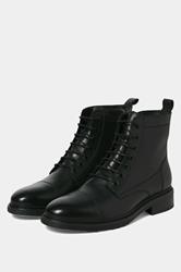 JACK & JONES Big & Tall Black Leather Wentworth Boots