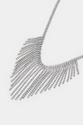 Silver Tone Diamante Statement Choker Necklace | Yours Clothing 3