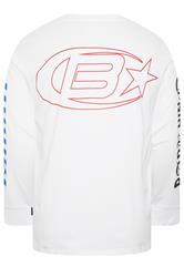 BadRhino Big & Tall White Long Sleeve Racing Graphic T-shirt | BadRhino 6