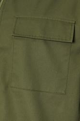 BadRhino Big & Tall Khaki Green Military Zip Through Overshirt | BadRhino 8