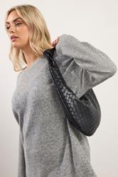 Black Knot Detail Woven Shoulder Bag | Yours Clothing 1