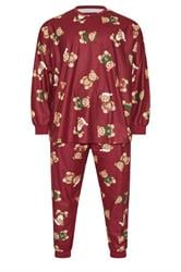 BadRhino Big & Tall Red Teddy Bear Pyjama Set