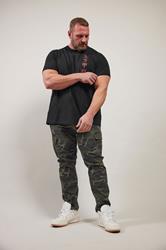 BadRhino Big & Tall Green Camo Print Cargo Trousers | BadRhino 1