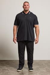 BadRhino Black Elasticated Waist Chinos | BadRhino 3