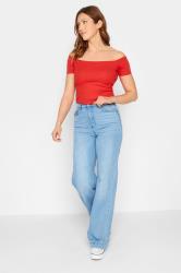 LTS Tall Women's Red Bardot Short Sleeve Top | Long Tall Sally 3