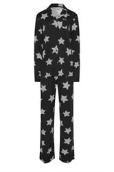 LTS Tall Black Soft Touch Star Pyjama Set | Long Tall Sally 5