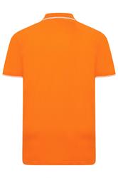 BadRhino Big & Tall Orange & White Tipped Polo Shirt | BadRhino 2