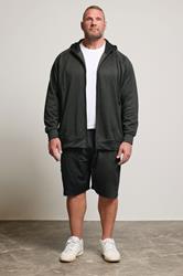 KAM Big & Tall Charcoal Grey Zip Through Hoodie | BadRhino 2
