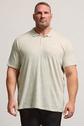 BadRhino Big & Tall Cream Marl Polo Shirt | BadRhino 2