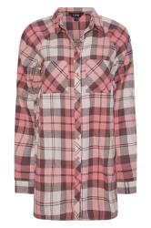 LTS Tall Women's Pink Raglan Check Print Shirt | Long Tall Sally 6